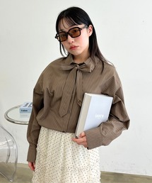 タイ付ルーズシャツ
