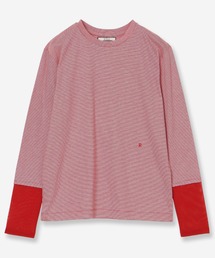 【接触冷感・洗える】ロングスリーブボーダーTシャツ