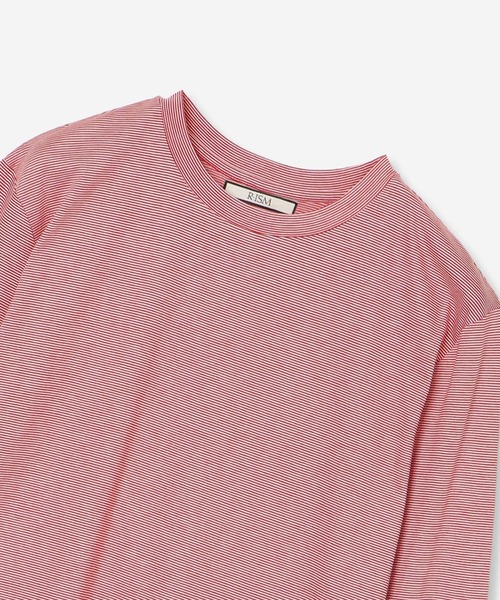 R-ISM（リズム）の「【接触冷感・洗える】ロングスリーブボーダーTシャツ（Tシャツ/カットソー・レディース・ブラック/レッド・4）」の15枚目の写真