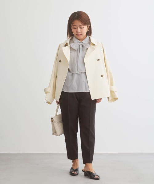COHINA（コヒナ）の「とろみワンタックテーパードパンツ 【低身長・小柄女性】（スラックス・レディース・ベージュ/ブラック/ホワイト・S-Short/XS-Short/M-Regular/S-Regular/XS-Regular/M-Short）」の18枚目の写真