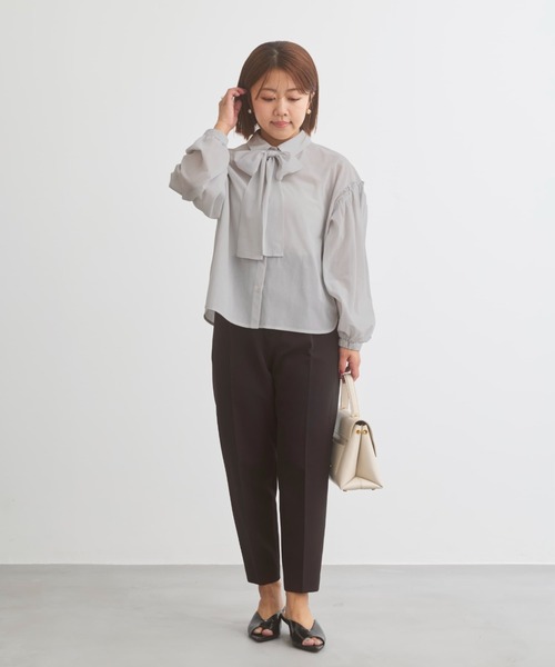 COHINA（コヒナ）の「とろみワンタックテーパードパンツ 【低身長・小柄女性】（スラックス・レディース・ベージュ/ブラック/ホワイト・S-Short/XS-Short/M-Regular/S-Regular/XS-Regular/M-Short）」の16枚目の写真