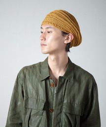 RACAL（ラカル）の「Linen Touch Cotton Knit Tam Beret / 擬麻コットンラスタタムベレー（ニットキャップ/ビーニー）」