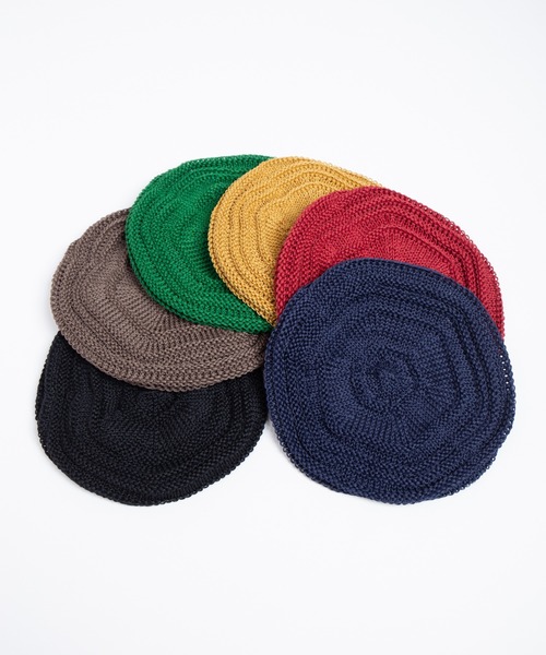 RACAL（ラカル）の「Linen Touch Cotton Knit Tam Beret / 擬麻コットンラスタタムベレー（ニットキャップ/ビーニー・メンズ・ブラック/モカ/ネイビー/イエロー/グリーン/レッド・FREE）」の7枚目の写真