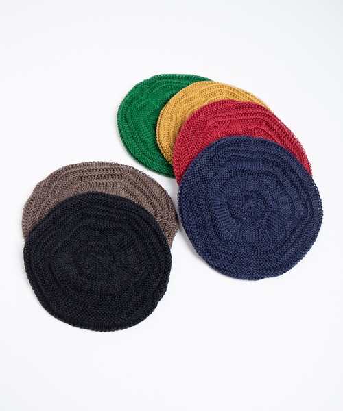 RACAL（ラカル）の「Linen Touch Cotton Knit Tam Beret / 擬麻コットンラスタタムベレー（ニットキャップ/ビーニー・メンズ・ブラック/モカ/ネイビー/イエロー/グリーン/レッド・FREE）」の8枚目の写真