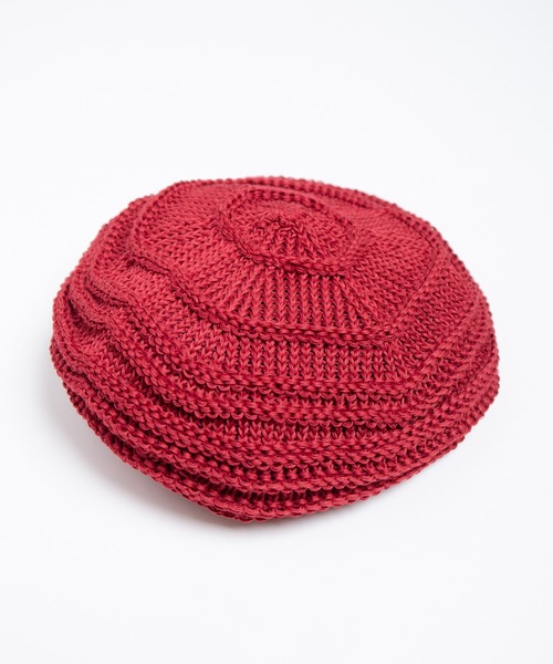 RACAL（ラカル）の「Linen Touch Cotton Knit Tam Beret / 擬麻コットンラスタタムベレー（ニットキャップ/ビーニー・メンズ・ブラック/モカ/ネイビー/イエロー/グリーン/レッド・FREE）」の18枚目の写真