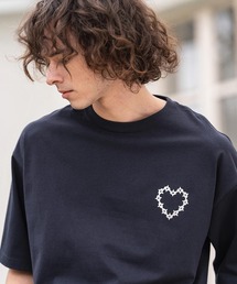 mt10415- ビッグシルエットプリントT(Chain Heart) Tシャツ(2601128MCB)