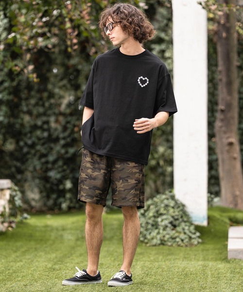 CAMBIO(カンビオ)の「mt10415- ビッグシルエットプリントT(Chain Heart) Tシャツ(2601128MCB)(Tシャツ/カットソー・メンズ・ネイビー/ホワイト/ブラック・XL/L/M/S)」の4枚目の写真