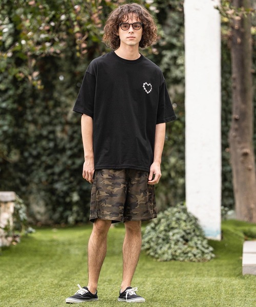CAMBIO(カンビオ)の「mt10415- ビッグシルエットプリントT(Chain Heart) Tシャツ(2601128MCB)(Tシャツ/カットソー・メンズ・ネイビー/ホワイト/ブラック・XL/L/M/S)」の5枚目の写真