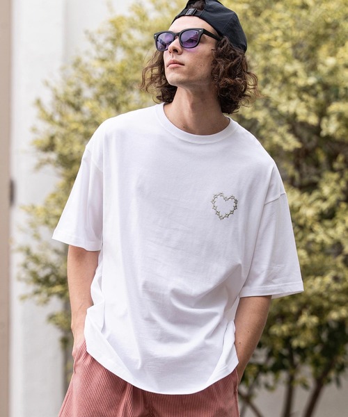 CAMBIO(カンビオ)の「mt10415- ビッグシルエットプリントT(Chain Heart) Tシャツ(2601128MCB)(Tシャツ/カットソー・メンズ・ネイビー/ホワイト/ブラック・XL/L/M/S)」の8枚目の写真