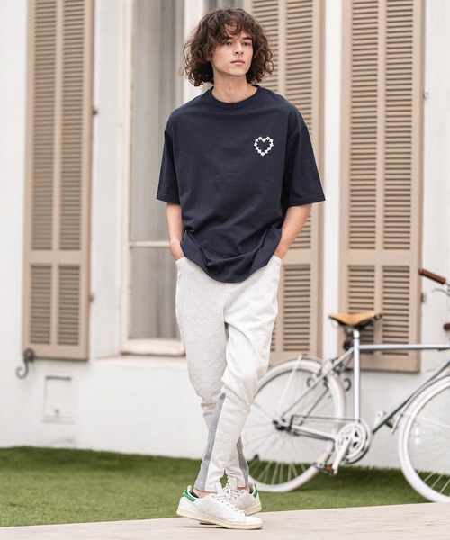 CAMBIO(カンビオ)の「mt10415- ビッグシルエットプリントT(Chain Heart) Tシャツ(2601128MCB)(Tシャツ/カットソー・メンズ・ネイビー/ホワイト/ブラック・XL/L/M/S)」の14枚目の写真
