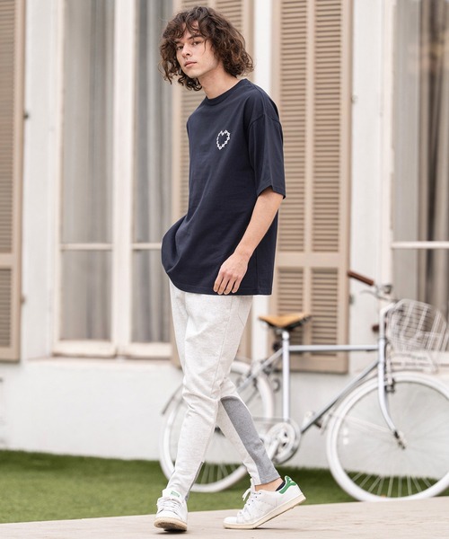CAMBIO(カンビオ)の「mt10415- ビッグシルエットプリントT(Chain Heart) Tシャツ(2601128MCB)(Tシャツ/カットソー・メンズ・ネイビー/ホワイト/ブラック・XL/L/M/S)」の15枚目の写真