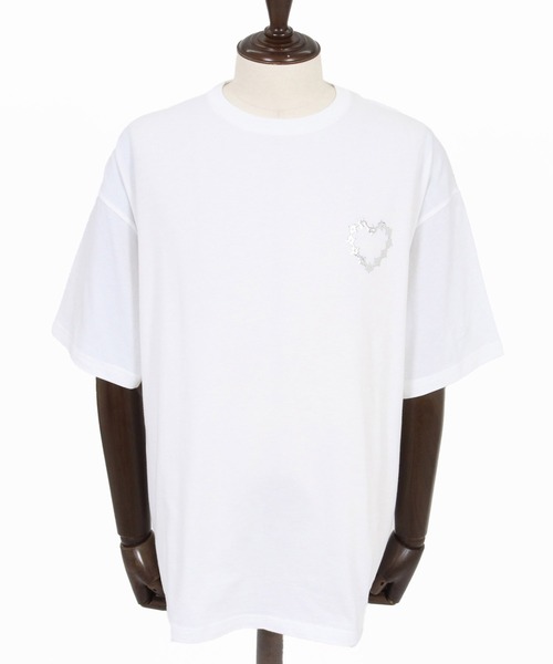 CAMBIO(カンビオ)の「mt10415- ビッグシルエットプリントT(Chain Heart) Tシャツ(2601128MCB)(Tシャツ/カットソー・メンズ・ネイビー/ホワイト/ブラック・XL/L/M/S)」の17枚目の写真