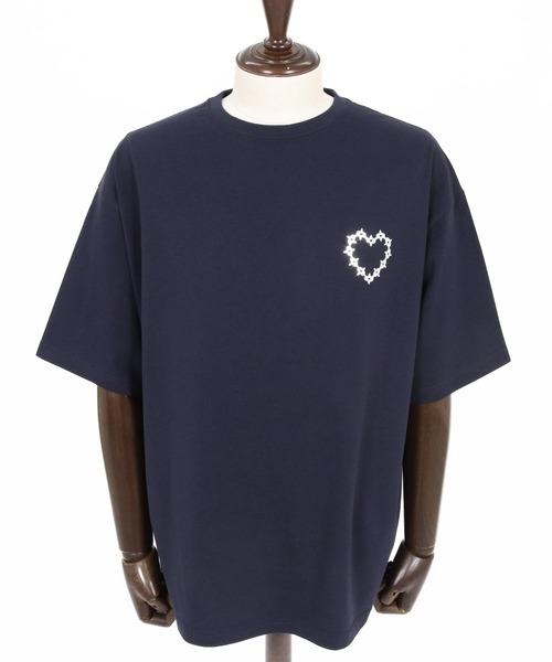 CAMBIO(カンビオ)の「mt10415- ビッグシルエットプリントT(Chain Heart) Tシャツ(2601128MCB)(Tシャツ/カットソー・メンズ・ネイビー/ホワイト/ブラック・XL/L/M/S)」の21枚目の写真
