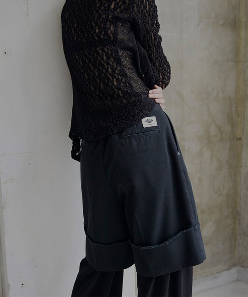 Ameri(アメリ)の「Dickies × Ameri HALF PANTS(チノパンツ・レディース・ベージュ/ブラック/グリーン・MEDIUM/SMALL)」の7枚目の写真