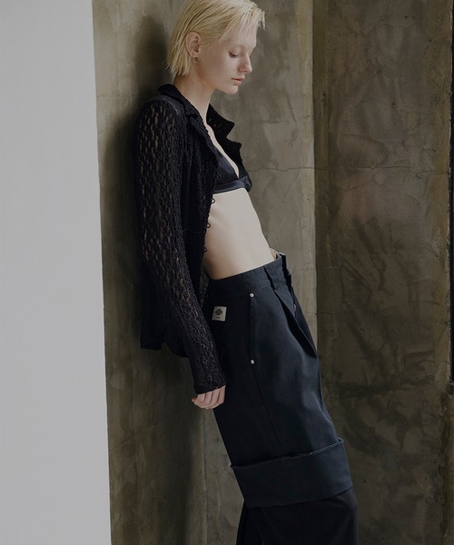 Ameri(アメリ)の「Dickies × Ameri HALF PANTS(チノパンツ・レディース・ベージュ/ブラック/グリーン・MEDIUM/SMALL)」の4枚目の写真