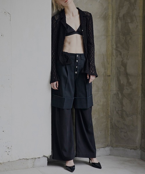 Ameri(アメリ)の「Dickies × Ameri HALF PANTS(チノパンツ・レディース・ベージュ/ブラック/グリーン・MEDIUM/SMALL)」の9枚目の写真