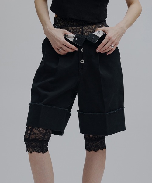 Ameri(アメリ)の「Dickies × Ameri HALF PANTS(チノパンツ・レディース・ベージュ/ブラック/グリーン・MEDIUM/SMALL)」の11枚目の写真