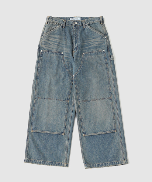 DAIRIKU(ダイリク)の「DAIRIKU / ダイリク Vintage Washed Painter Denim Wide(デニムパンツ・メンズ・ブラック/ブルー系その他・SMALL/LARGE/MEDIUM)」の2枚目の写真