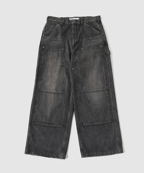 DAIRIKU(ダイリク)の「DAIRIKU / ダイリク Vintage Washed Painter Denim Wide(デニムパンツ・メンズ・ブラック/ブルー系その他・SMALL/LARGE/MEDIUM)」の1枚目の写真