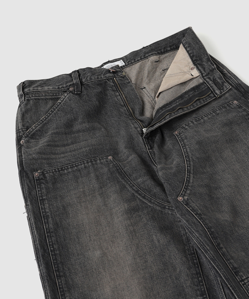 DAIRIKU(ダイリク)の「DAIRIKU / ダイリク Vintage Washed Painter Denim Wide(デニムパンツ・メンズ・ブラック/ブルー系その他・SMALL/LARGE/MEDIUM)」の4枚目の写真