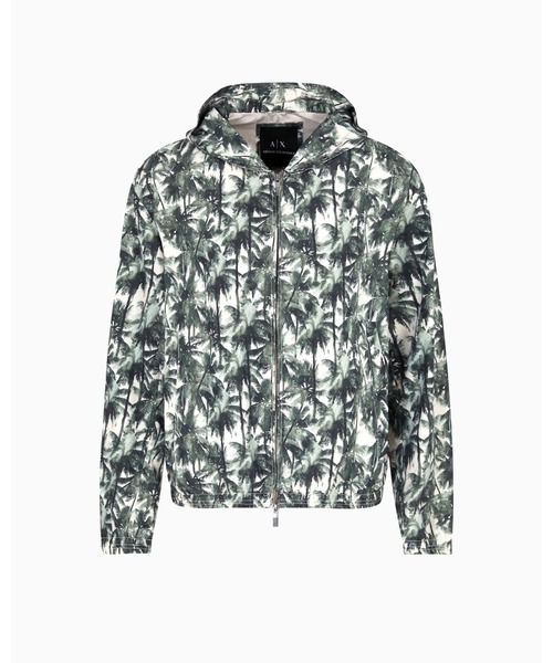 ARMANI EXCHANGE（アルマーニエクスチェンジ）の「【A|X アルマーニ エクスチェンジ】リサイクルポリエステル フーデッドナイロンジャケット（ナイロンジャケット・メンズ・グリーン・SMALL/X-LARGE）」の2枚目の写真