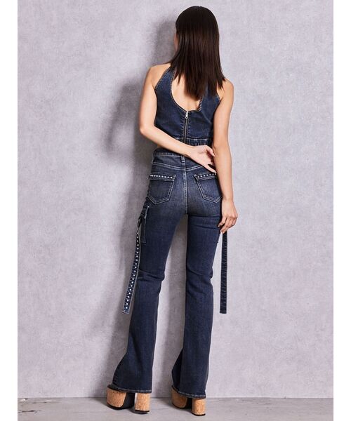 GYDA（ジェイダ）の「GG bijou MOLDチョーカーデニムショートTOPS（タンクトップ・レディース・インディゴブルー/ライトブルー・FREE）」の10枚目の写真