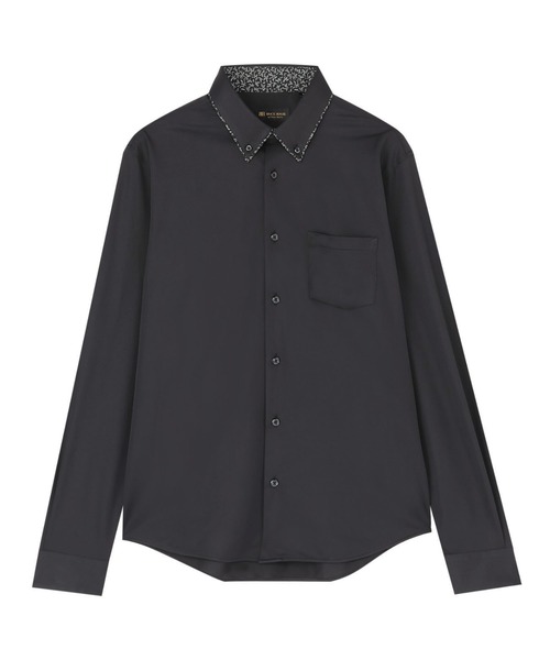 TOKYO SHIRTS(トウキョウシャツ)の「ボタンダウン 長袖 ストレッチカジュアルシャツ(シャツ/ブラウス・メンズ・ブラック・LL/XL)」の1枚目の写真
