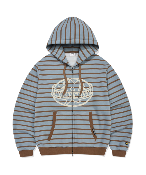 Wacky WiLLy(ワッキーウィリー)の「ストライプフードジップアップブラウン(パーカー・レディース・その他・MEDIUM/LARGE/X-LARGE/SMALL)」の3枚目の写真