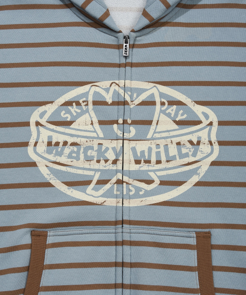 Wacky WiLLy(ワッキーウィリー)の「ストライプフードジップアップブラウン(パーカー・レディース・その他・MEDIUM/LARGE/X-LARGE/SMALL)」の6枚目の写真