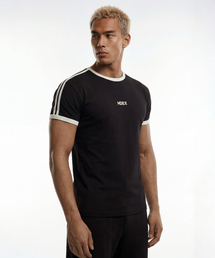 HDEX（エイチデックス）の「イージーマッスルフィットトラックリンガーショートスリーブ(ブラック)（Tシャツ/カットソー）」
