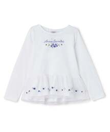 ANNA SUI mini | 【人気商品再入荷】【直営店で取り扱い無し】裾ペプラムチュール長袖Tシャツ(Tシャツ/カットソー)