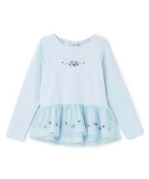 ANNA SUI mini（アナスイ・ミニ）の「【人気商品再入荷】【直営店で取り扱い無し】裾ペプラムチュール長袖Tシャツ（Tシャツ/カットソー）」