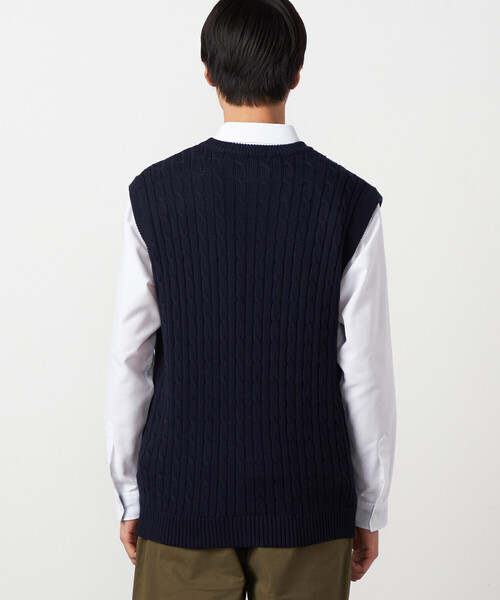 COMME CA ISM（コムサイズム）の「ケーブルニットベスト（ニット/セーター・メンズ・ブルー/オフホワイト/ネイビー・FREE）」の20枚目の写真