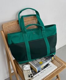 DISCOAT（ディスコート）の「【Enlude】キャンバスナイロンコンビトートバック（トートバッグ）」