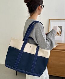 DISCOAT（ディスコート）の「【Enlude】キャンバスナイロンコンビトートバック（トートバッグ）」