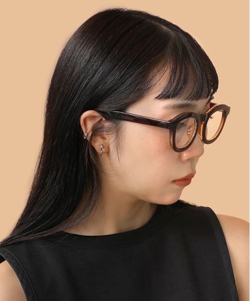 CONTROL FREAK / CTFK（コントロールフリーク）の「CONTROL FREAK(コントロールフリーク)太フレームクリアレンズ（サングラス・レディース・ブラウン/カーキ・FREE）」の7枚目の写真