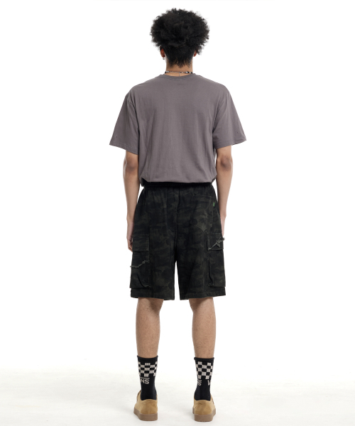 CREAM SODA LAB(クリームソーダラボ)の「カモフラージュコットンカーゴバミューダバンディングパンツカーキ(その他パンツ・レディース・その他・LARGE/X-LARGE)」の2枚目の写真