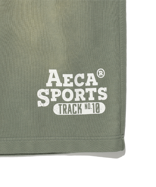 AECA(エイカ)の「WASHED CUT-OFF HEM SWEAT SHORTS-GREEN(その他パンツ・メンズ・その他・S/M/L/XL)」の5枚目の写真