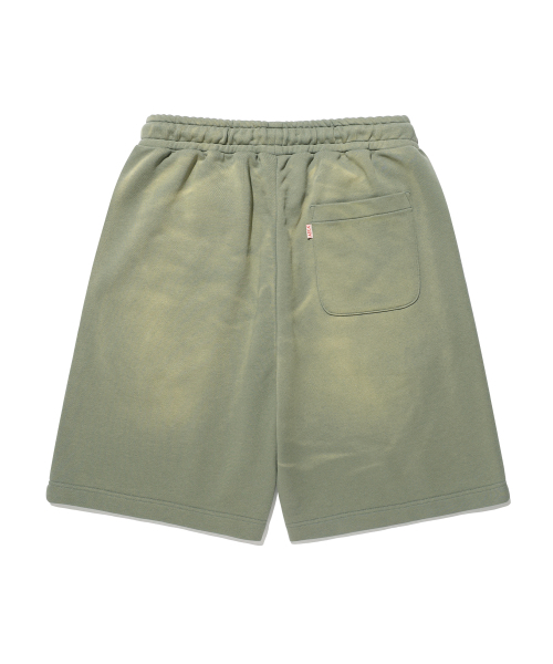AECA(エイカ)の「WASHED CUT-OFF HEM SWEAT SHORTS-GREEN(その他パンツ・メンズ・その他・S/M/L/XL)」の6枚目の写真