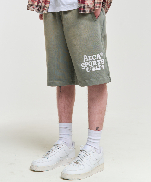 AECA(エイカ)の「WASHED CUT-OFF HEM SWEAT SHORTS-GREEN(その他パンツ・メンズ・その他・S/M/L/XL)」の10枚目の写真