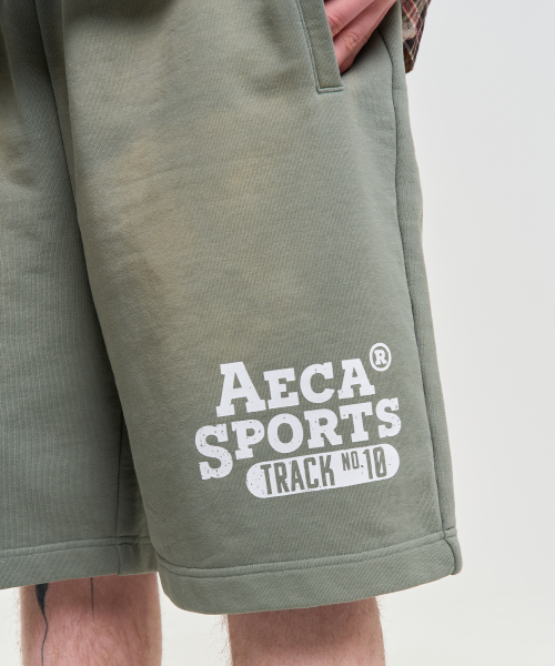 AECA(エイカ)の「WASHED CUT-OFF HEM SWEAT SHORTS-GREEN(その他パンツ・メンズ・その他・S/M/L/XL)」の11枚目の写真