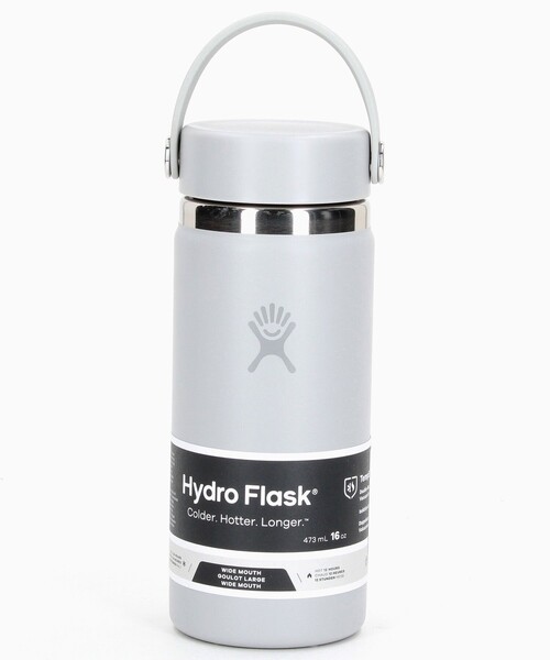 HYDRO FLASK(ハイドロフラスク)の「Hydro Flask/ハイドロフラスク 16OZ WIDE MOUTH(水筒・メンズ・ベージュ/ホワイト/ライトグレー/オリーブ/ピンク/ネイビー/ブルーグリーン/ピンク系その他/ブラック/パープル・ONE SIZE)」の4枚目の写真