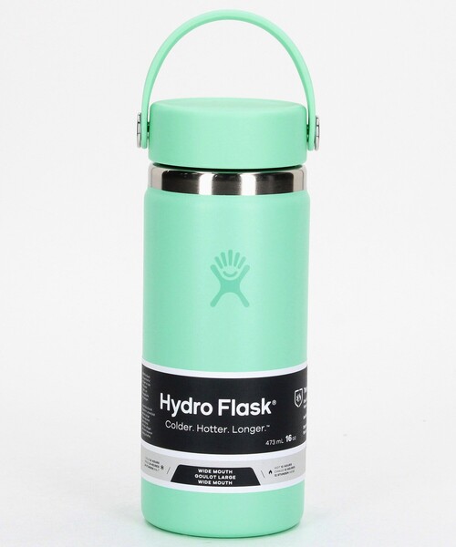 HYDRO FLASK(ハイドロフラスク)の「Hydro Flask/ハイドロフラスク 16OZ WIDE MOUTH(水筒・メンズ・ベージュ/ホワイト/ライトグレー/オリーブ/ピンク/ネイビー/ブルーグリーン/ピンク系その他/ブラック/パープル・ONE SIZE)」の11枚目の写真