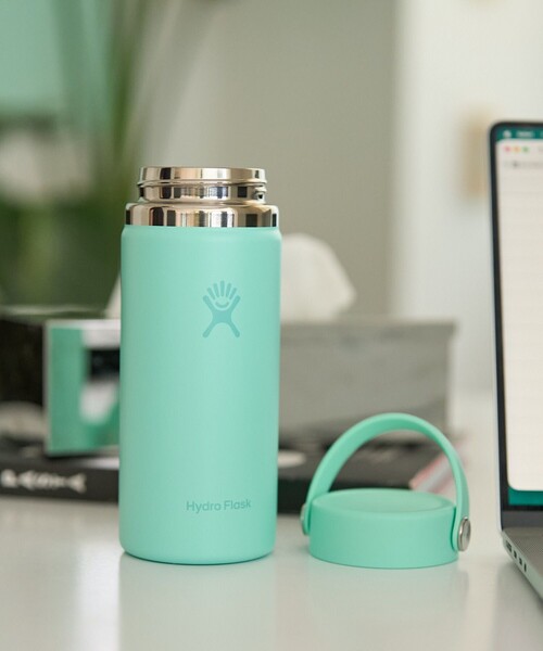 HYDRO FLASK(ハイドロフラスク)の「Hydro Flask/ハイドロフラスク 16OZ WIDE MOUTH(水筒・メンズ・ベージュ/ホワイト/ライトグレー/オリーブ/ピンク/ネイビー/ブルーグリーン/ピンク系その他/ブラック/パープル・ONE SIZE)」の21枚目の写真