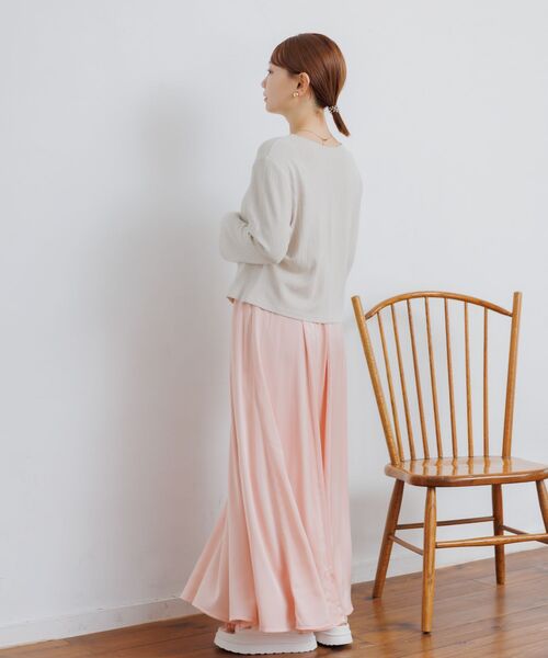 RETRO GIRL（レトロガール）の「カットリブカーディガン（カーディガン/ボレロ・レディース・ブルー/ナチュラル/ブラウン・FREE）」の8枚目の写真