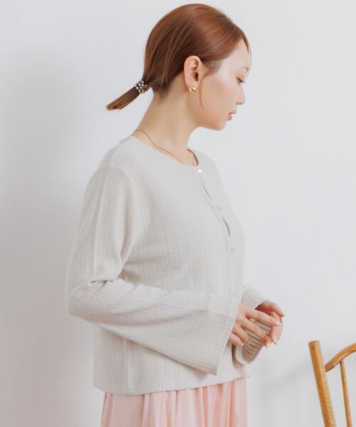 RETRO GIRL（レトロガール）の「カットリブカーディガン（カーディガン/ボレロ・レディース・ブルー/ナチュラル/ブラウン・FREE）」の11枚目の写真