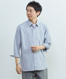 MEN'S MELROSE | リネンライクエステル レギュラーカラー8分袖シャツ(シャツ/ブラウス)