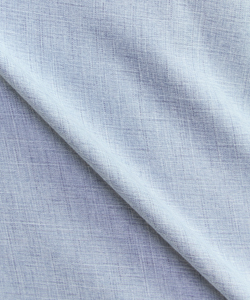 MEN'S MELROSE（メンズメルローズ）の「リネンライクエステル レギュラーカラー8分袖シャツ（シャツ/ブラウス・メンズ・ブルー/サックスブルー/グリーン/イエロー・3/2）」の12枚目の写真