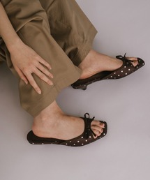 duei（デュイ）の「サテンドットリボンミュール（サンダル）」