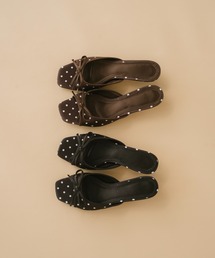 duei（デュイ）の「サテンドットリボンミュール（サンダル）」